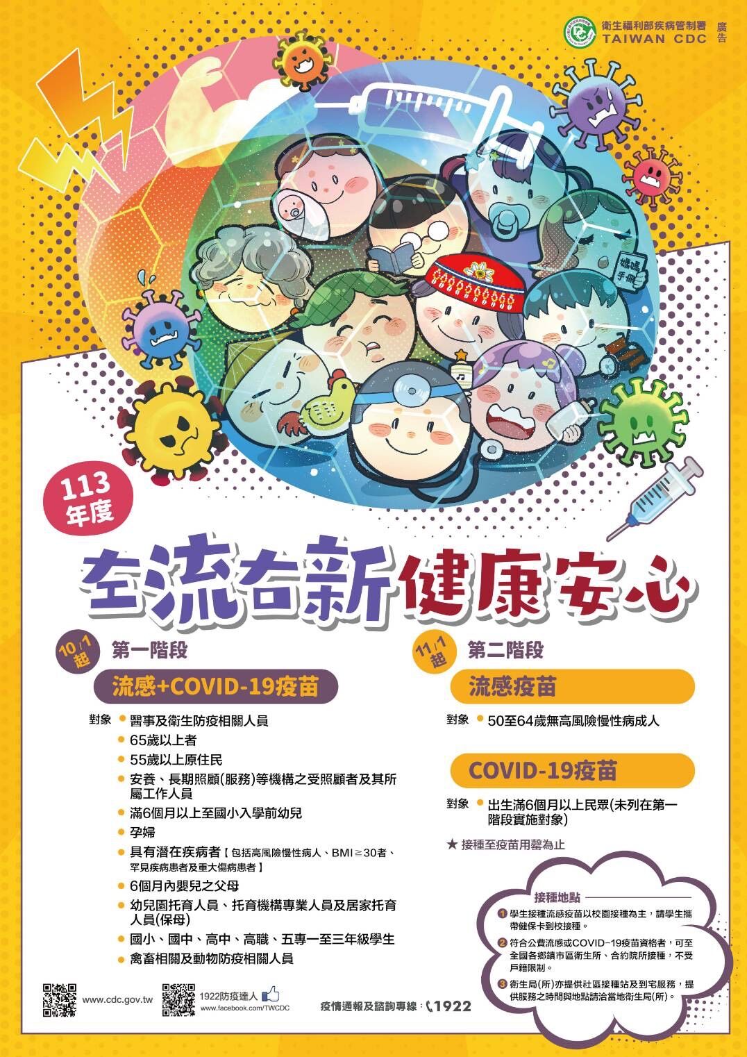澎湖縣衛生局提醒民眾儘早接種流感與新冠疫苗 提升秋冬季防護力