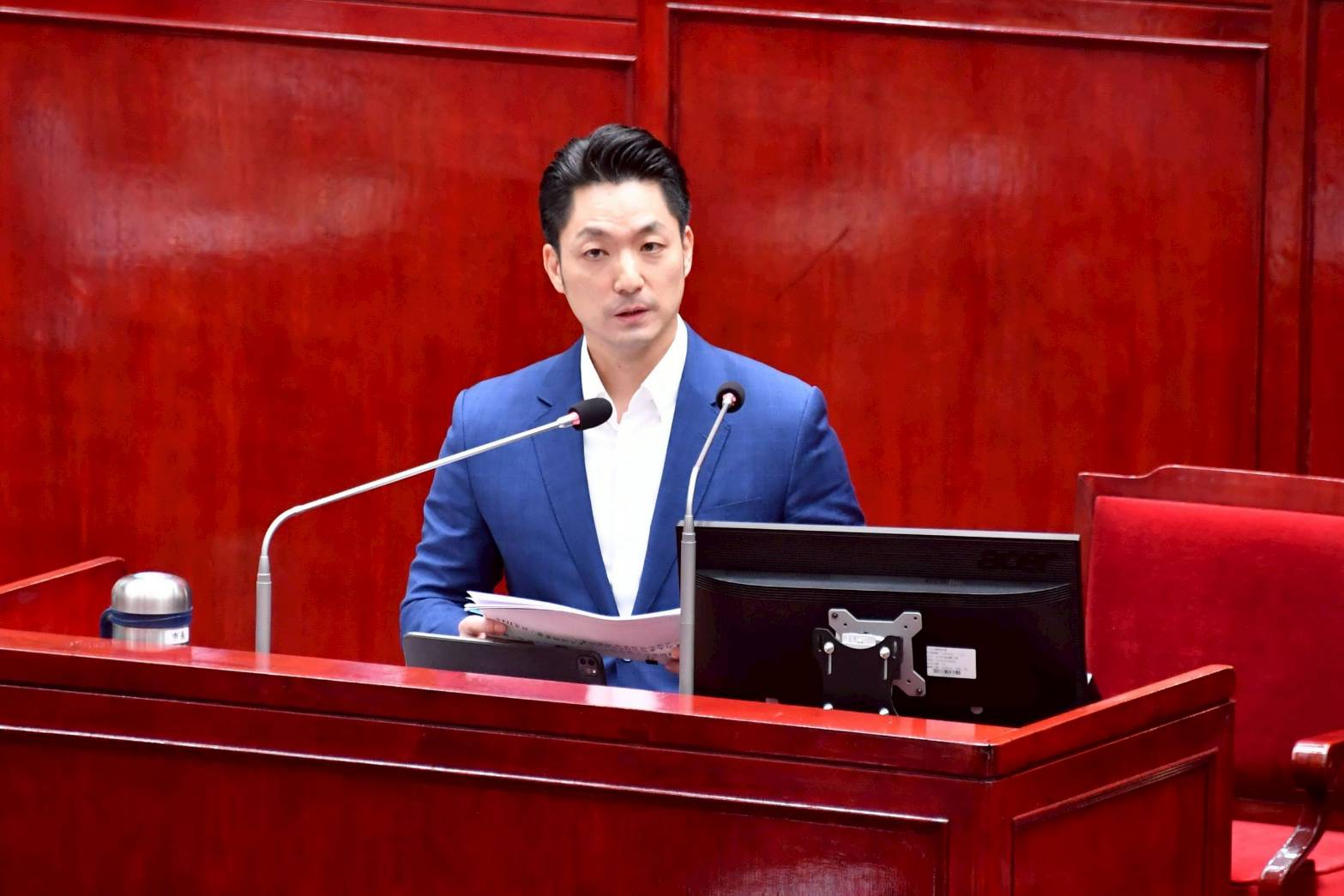 臺北市長蔣萬安赴議會報告114年度追加(減)預算案及115年度總預算案 北士科迎來輝達海外總部