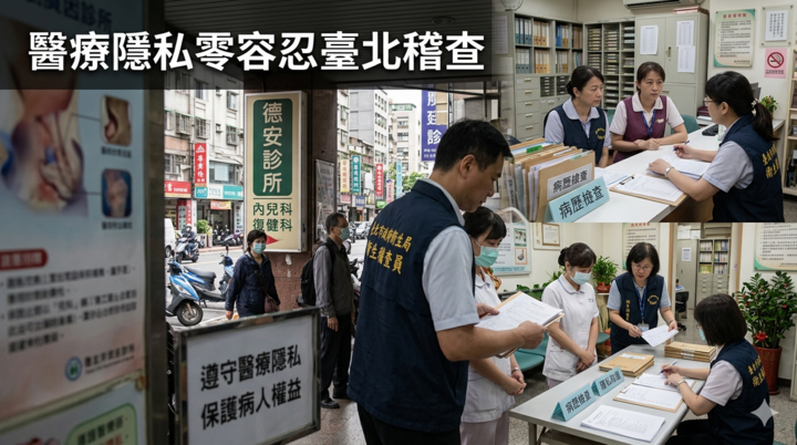 醫療隱私零容忍行動升級　臺北市6診所遭罰311萬並停業6個月