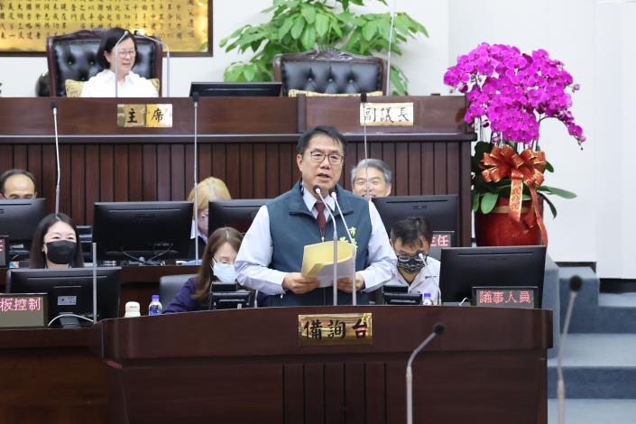 臺南市議會第4屆第6次定期會開幕 臺南市長黃偉哲：市民協助花蓮災區親友將研擬補助機制支持 強化災區支援與市民協助政策