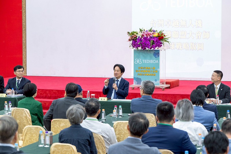 賴清德總統出席無人機海外商機聯盟大會師　盼打造臺灣成為全球無人機發展亞洲中心帶動產業升級