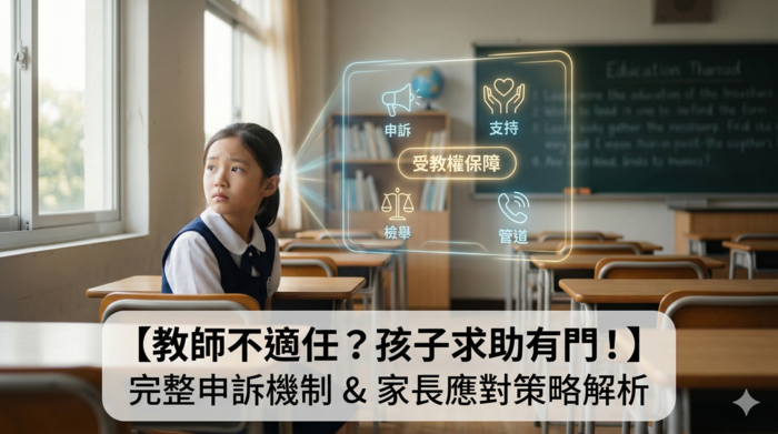 孩子遇到不適任教師怎麼辦？掌握檢舉機制、申訴管道與家長應對全流程解析