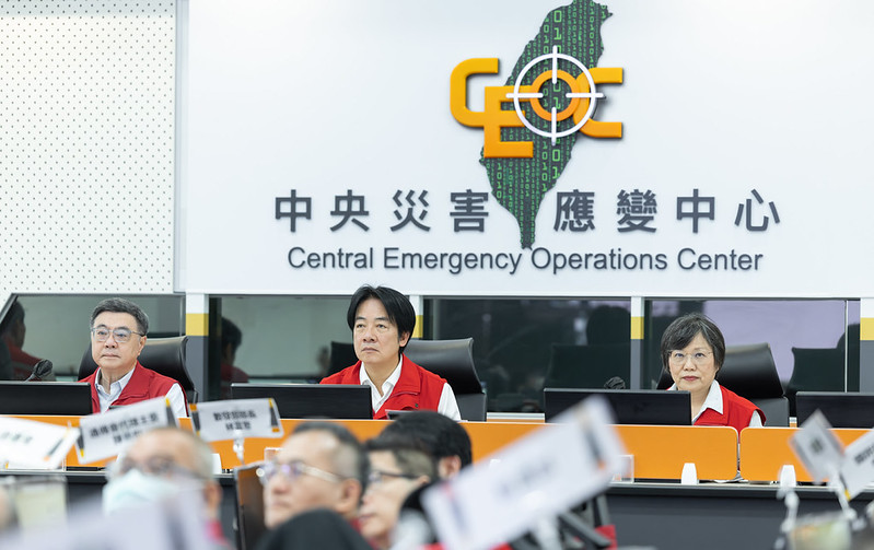 賴清德總統視導中央災害應變中心　要求中央地方合作落實防颱整備　全面因應巴威颱風降低災害風險