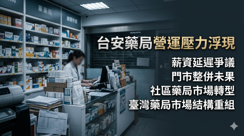 台安藥局薪資延遲引關注　營運壓力浮現　門市整併未果衝擊社區藥局結構重組