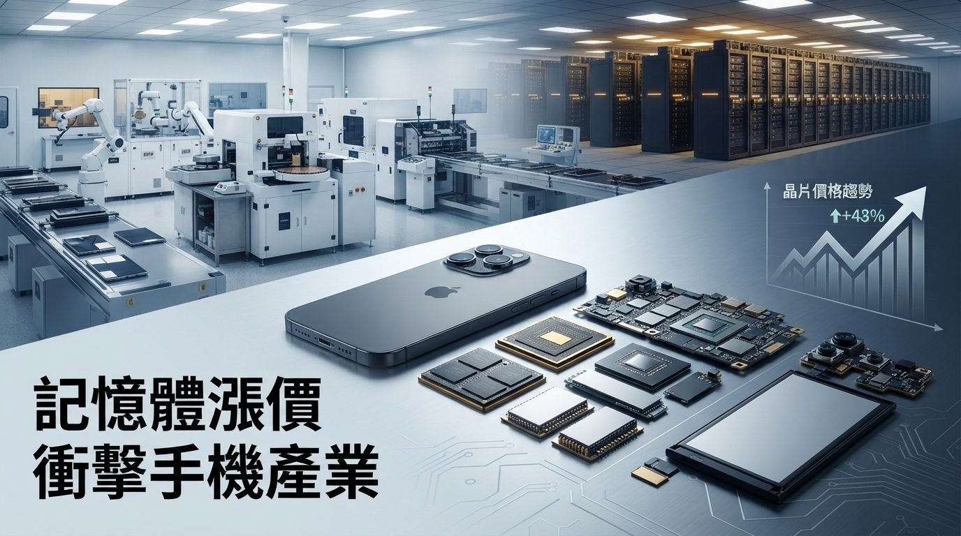 瑞銀示警台北台灣手機供應鏈：記憶體成本升高　2027年智慧型手機出貨估減3%