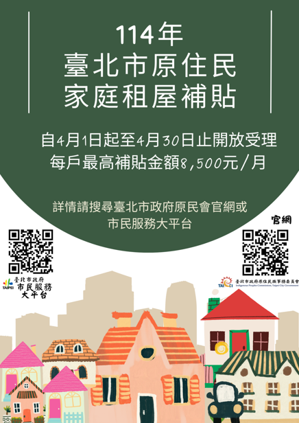 臺北市原住民租屋補貼福利多!擴大申請資格助力安居都會區