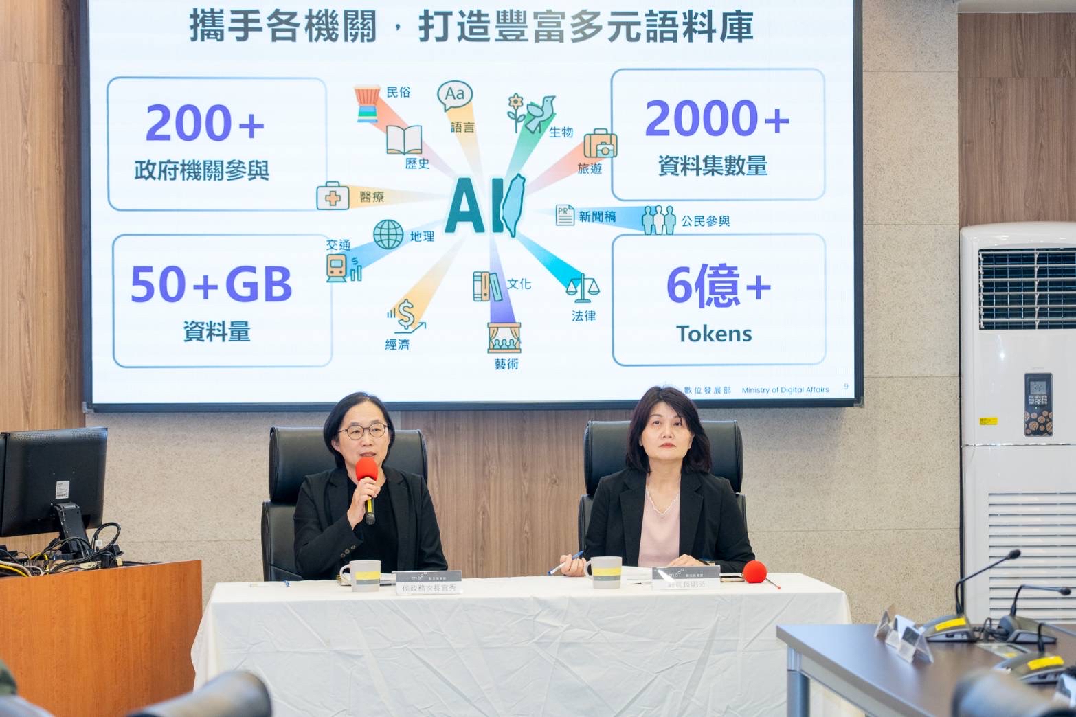 主權AI邁入新階段　臺灣主權AI訓練語料庫上線　數位發展部串聯逾200個機關擴充本土語料資源
