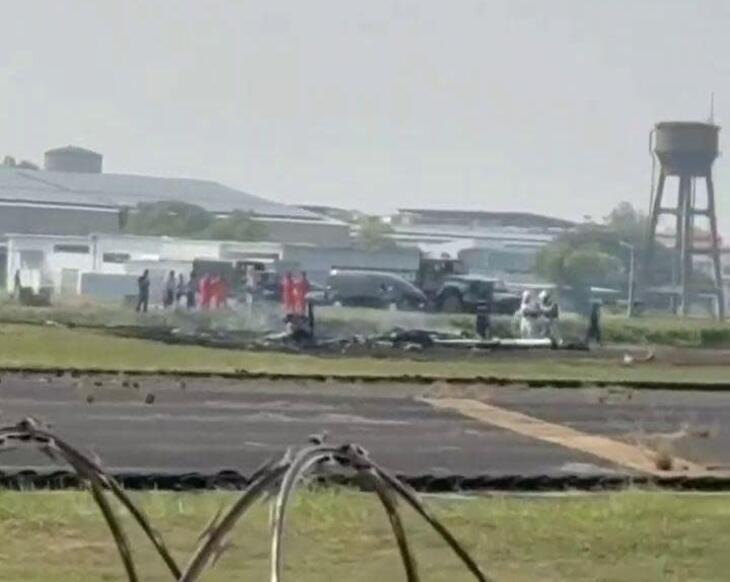 空軍T-34失事墜毀！2中校飛官殉職　執行模擬發動機失效科目原因待專案小組釐清
