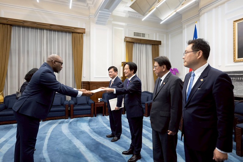 賴清德總統接受聖文森國新任駐臺大使呈遞到任國書　盼深化農業與醫療合作