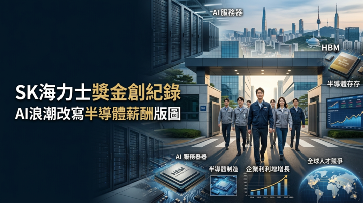 SK海力士績效獎金創紀錄！員工平均可領300萬元以上，AI浪潮推升獲利改寫全球半導體薪酬版圖 SK海力士績效獎金創紀錄！員工平均可領300萬元以上，AI浪潮帶動HBM需求爆發重塑全球半導體薪酬版圖