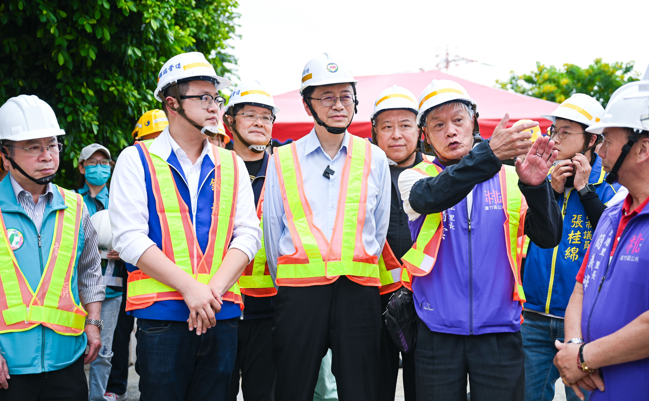 桃園市長張善政視察蘆竹南工路治水工程 要求克服困難如期完工