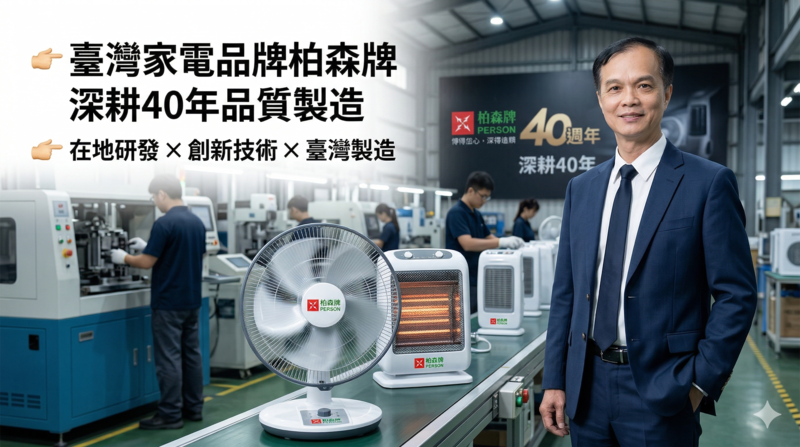 臺灣本土家電品牌柏森牌深耕40年　王瑞龍總經理傳承品質精神推動產業升級