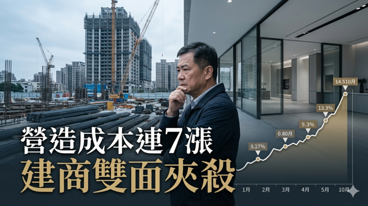 房市冷但成本失控　營造成本連7漲創高讓建商陷雙面夾殺
