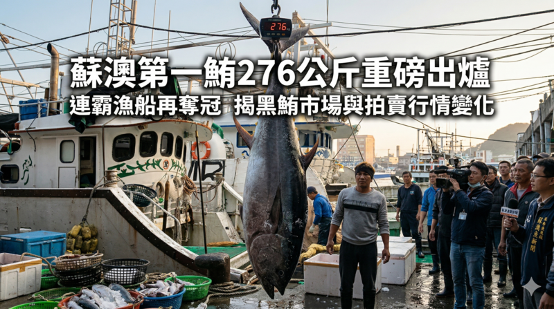 蘇澳第一鮪276公斤現身　全昌隆168號3度奪冠寫紀錄