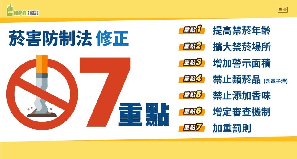 新版菸害防制法上路！擴大禁菸範圍，違規吸菸最高罰1萬