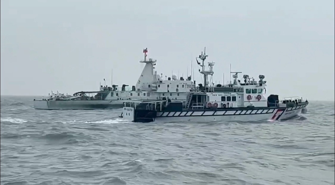 金門海域風急浪高！中國海警船入侵，海巡署嚴正宣告主權！
