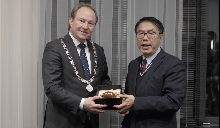 臺南×荷蘭再度牽手！黃偉哲拜會阿梅爾市長　從百年航海連結走向半導體科技外交的重大突破