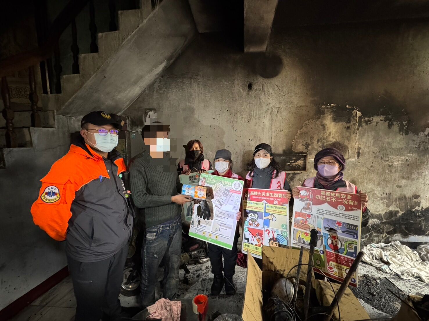 澎湖縣消防局進行住宅火災後防火宣導 設置住警器與謹慎使用電器成關鍵