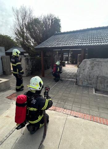 澎湖縣消防局舉行古蹟防災演練 強化火災應變能力