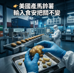 龍葵鹼超標就整批退運或銷燬 行政院重申美國產加工用馬鈴薯輸入標準不變