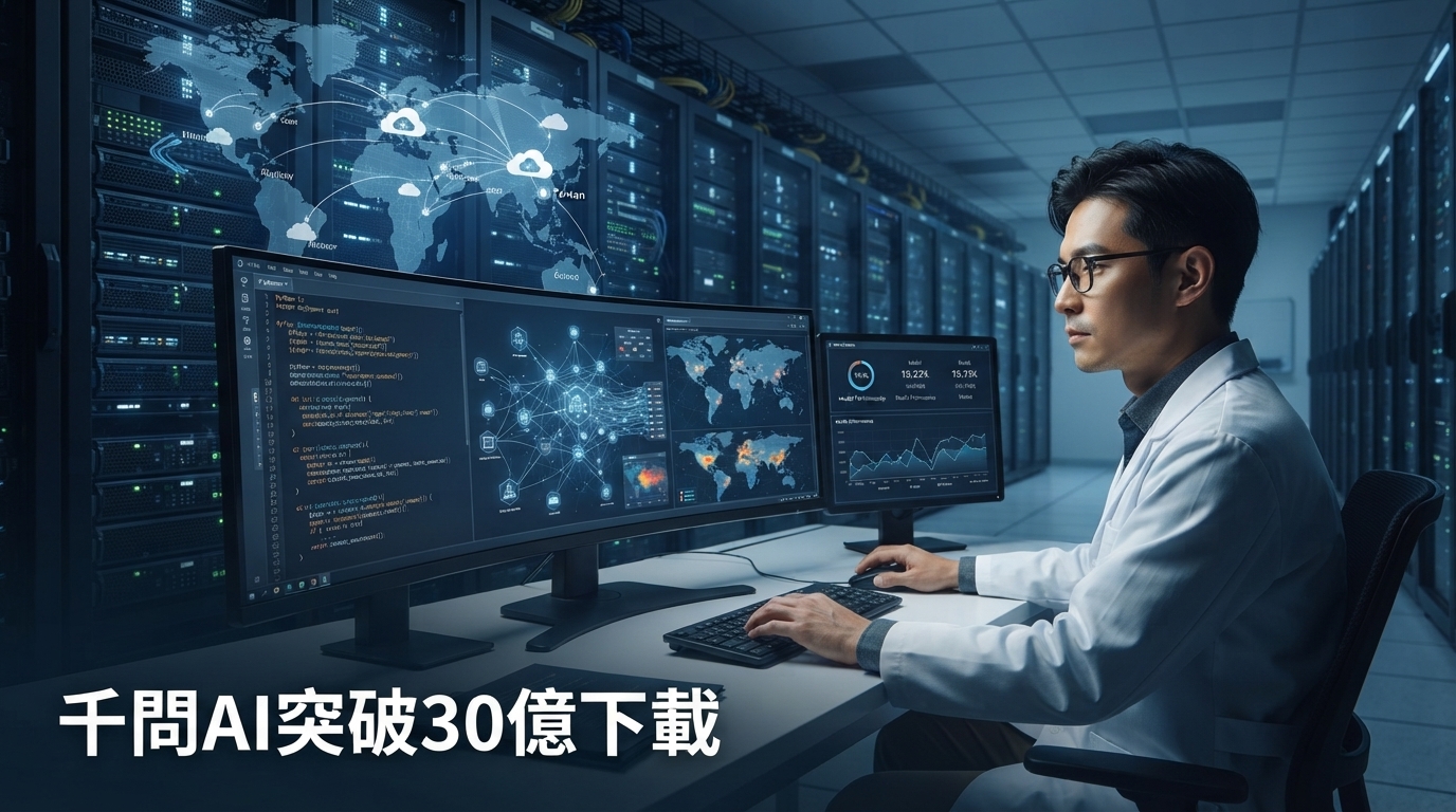 阿里巴巴千問全球下載突破30億次　超越Google、Meta，開源AI競爭進入生態系之戰