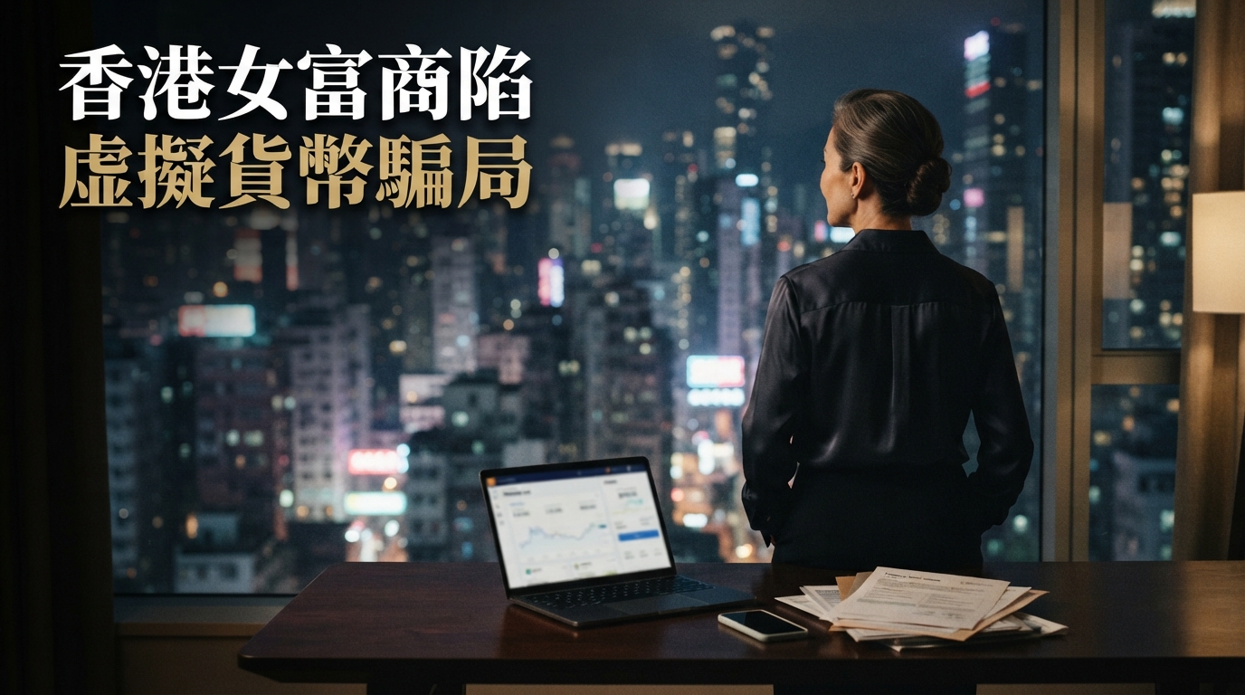 香港64歲女富商遇租屋投資詐騙　虛擬貨幣錢包遭轉空損失逾千萬港元