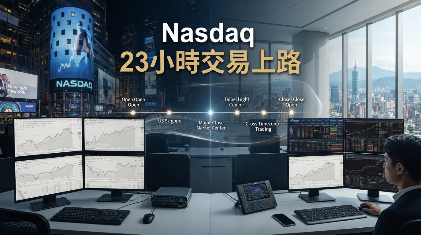 那斯達克Nasdaq 12月6日啟動23小時交易　美股交易時間拉長，臺灣券商複委託迎系統與人力雙考驗