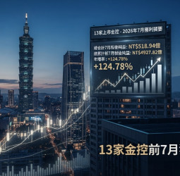 2026金控獲利大洗牌！13家前7月賺近4930億　國泰金7月稱王、富邦金累計居冠