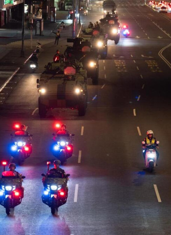 中樞防護全面升級　憲兵戰備偵巡出動雲豹裝甲車反無人機上街頭