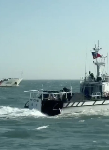 金門海域出現四艘中國海警船侵擾，海巡署在惡劣海象中迅速全數驅離