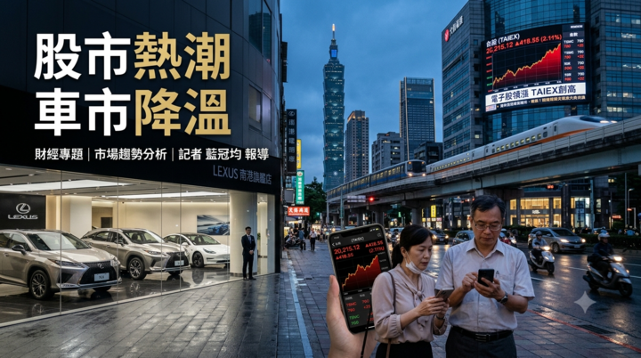 股市熱潮帶動財富效應卻難救車市？臺灣汽車市場銷售降溫背後三大關鍵因素浮現