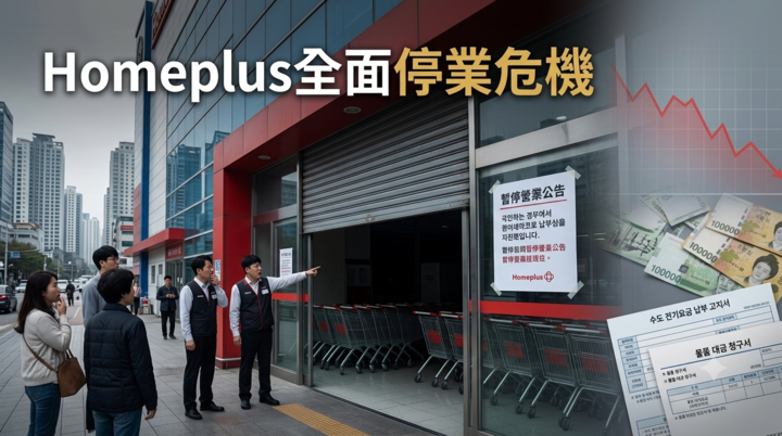 南韓首爾Homeplus全面停業陷財務危機　資金耗盡衝擊量販業　大創、Olive Young櫃位營運受關注