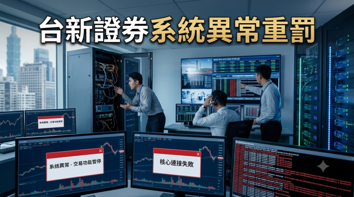 金管會裁罰台新證券系統異常案 臺灣360萬元創券商史上最高罰鍰 合併元富證後資安缺失受關注