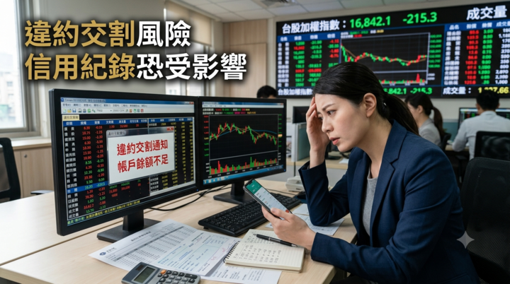 股票交割款76萬元卻僅剩1.3萬元　違約交割恐留信用污點　投資人須留意四大後果