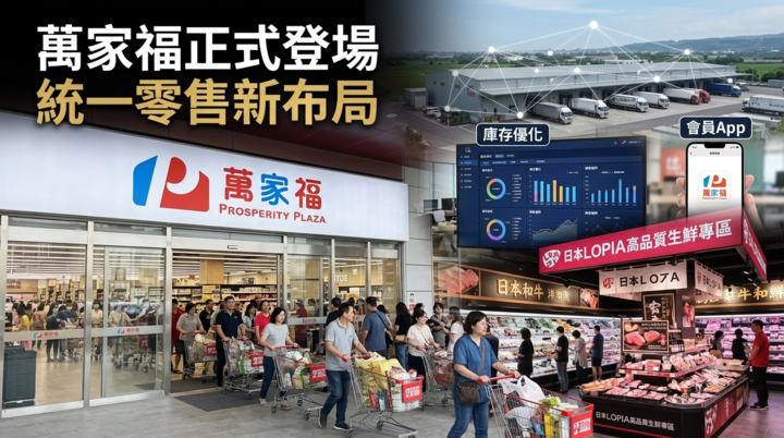 統一集團全面接管台灣家樂福　「萬家福」改名啟動零售新布局　LOPIA店中店與會員整合成市場焦點