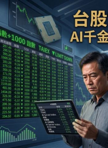 台股重挫千點千金股全面崩跌　創意、世芯-KY跌停、信驊重挫逾9%　AI高價股面臨獲利了結賣壓