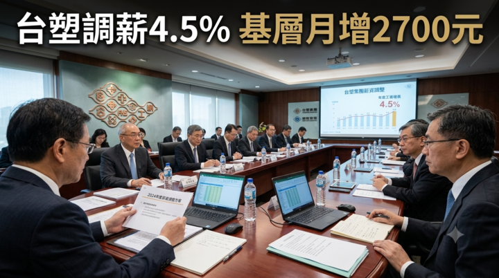 台塑企業拍板2026年調薪4.5%　總部年度薪資協商定案、基層平均月薪增2700元
