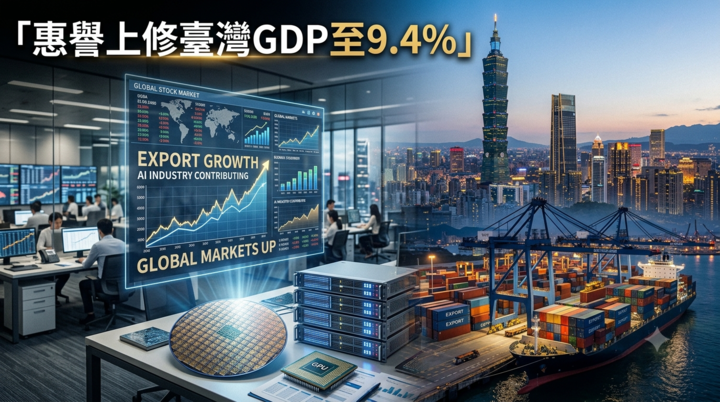 惠譽上修臺灣2026年GDP至9.4%　臺北AI出口動能帶動經濟成長、銀行與壽險展望一次看