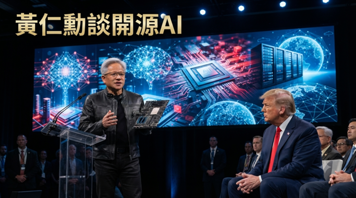 黃仁勳談中國AI與美國政策分歧！NVIDIA執行長籲開放開源模型　美中AI競爭再掀討論