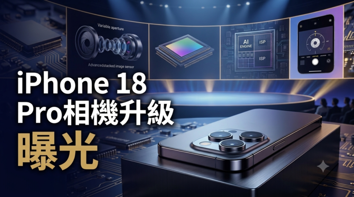 蘋果iPhone 18 Pro相機規格曝光！可變光圈、Sony新感光元件成焦點　9月發表前市場關注是否支撐漲價