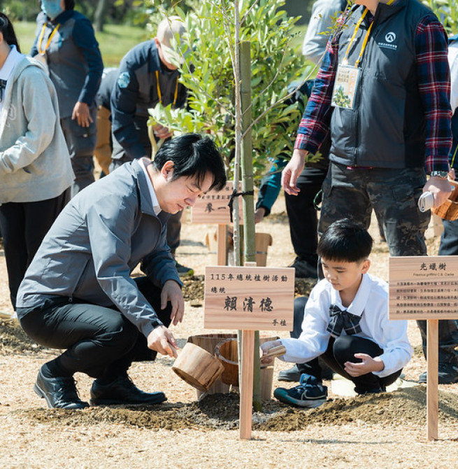 賴清德總統出席植樹節活動　宣布推動「都市林」升格為國家級調適計畫  以自然解方建構永續韌性家園